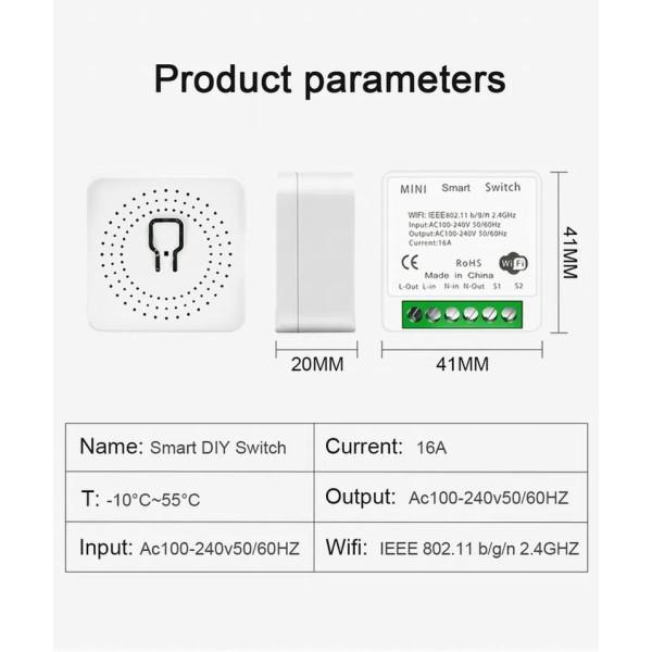 Малогабаритный WiFi выключатель для умного дома c таймером, Ewelink (среда Sonoff) от SONOFF