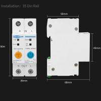 2-полюсний Wi-Fi вимикач з захистом витоків струму (ПЗО) та потужності й напруги на Din рейку, 220В до 63А Ewelink (середовище Sonoff) від TOMZN за 1245грн (код товару: SMT2 )