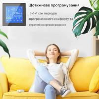 Настінний WiFi термостат на 220 вольт з LCD дисплеєм і сенсорною панеллю з підсвічуванням та вбудованим датчиком температури для Ewelink (средовище Sonoff) від Qiachip за 1565грн (код товару: WIFIT )