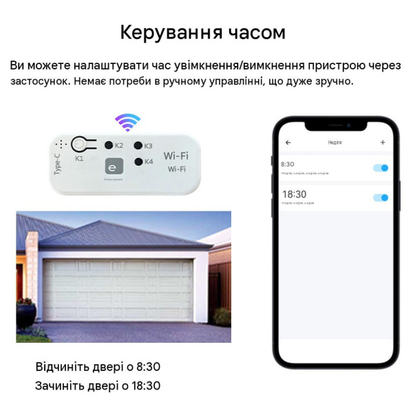 Універсальний WiFi-RF міст eWeLink 433/315/310/330/350/390/418/430/580 МГц для керування автоматикою від EACHEN за 595грн (код товару: WIFIPRO )
