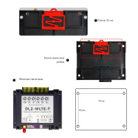 4G GSM контроллер DL2-WLTE-T на 2 канала (30А, контроль температуры) с мобильным приложением от WLTE