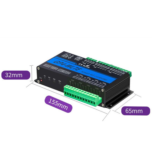4-канальный 4G GSM контроллер GP4-WLTE (аналоговые входы 4-20мА, сухой контакт) от WLTE