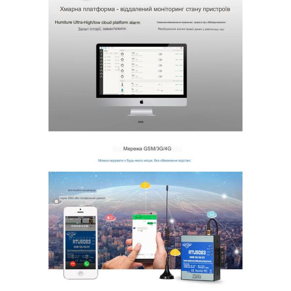 GSM контролер c датчиком температури + вологості і контролем живлення, тривожними дзвінками і SMS RTU5023 від KING PIGEON за 3095грн (код товару: RTU5023 )