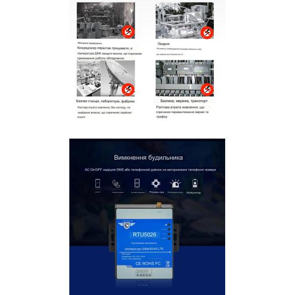 GSM контролер з датчиком температури і контролем живлення RTU5026 від KING PIGEON за 3045грн (код товару: RTU5026 )