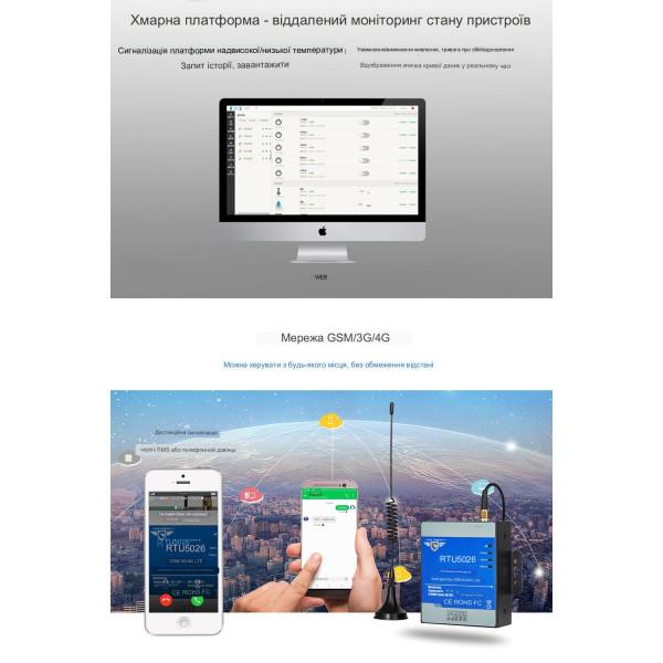 GSM контролер з датчиком температури і контролем живлення RTU5026 від KING PIGEON за 3045грн (код товару: RTU5026 )