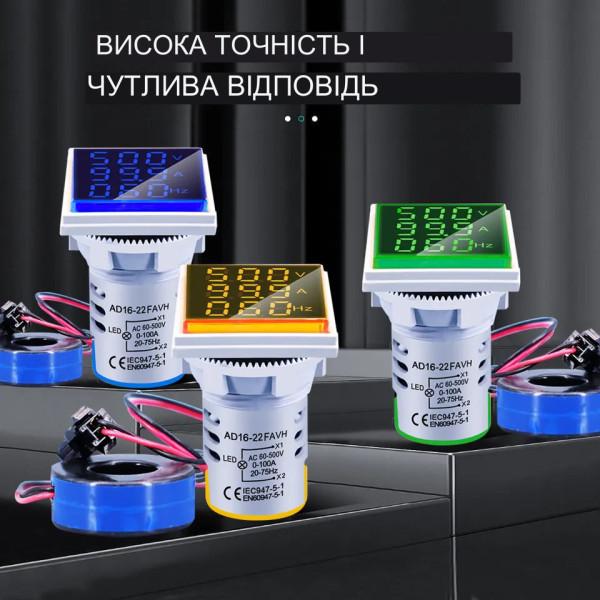 Вимірювач напруги від 60 до 500 вольт струму з шунтом до 100 А та частоти з LED дисплеєм від TOMZN за 165грн (код товару: AD100 )