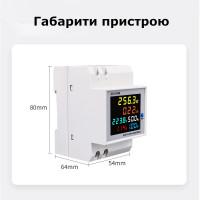 Счётчик измеритель напряжения и тока 110 В 220 В 380 В до 100 А , измеритель активной мощности кВт/ч , Частотомер - 6 в 1, однофазный от TOMZN