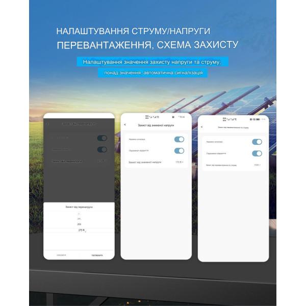 Wi-Fi вимикач з мониторингом напруги-струму та захистом від перенапруги, великого струму та потужності на Din рейку, 220В до 63А Tuya або SmartLife від TOMZN за 1045грн (код товару: DDS238-1-W1 )