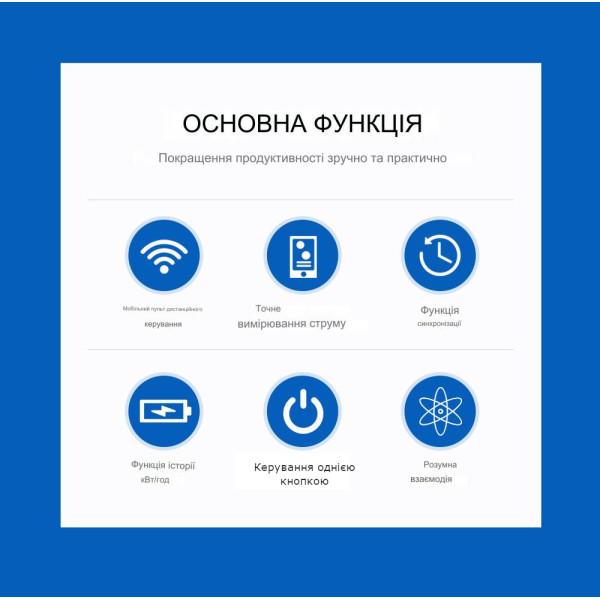 Wi-Fi вимикач з мониторингом напруги-струму та захистом від перенапруги, великого струму та потужності на Din рейку, 220В до 63А Tuya або SmartLife від TOMZN за 1045грн (код товару: DDS238-1-W1 )