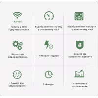 1-но фазный WiFi электросчётчик высокого класса измерения с большим LCD дисплеем на 220 Вольт 60 А Tuya (Smart Life) с RS485 протоколом от TOMZN