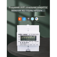 1-но фазный WiFi электросчётчик высокого класса измерения с большим LCD дисплеем на 220 Вольт 60 А Tuya (Smart Life) с RS485 протоколом от TOMZN