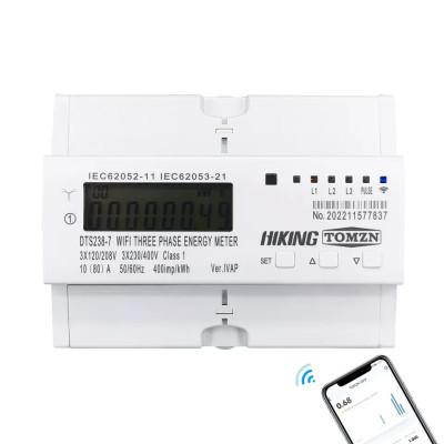 3-х фазний WiFi електролічильник з LCD дисплеєм з підтримкою Modbus RS485 протоколу на 80 Ампер додаток Tuya (Smart Life)