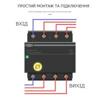 4-х полюсный WIFI выключатель-реле на DIN рейку 3 линии фазы 220В до 80A приложение Tuya или Smart Life от EACHEN