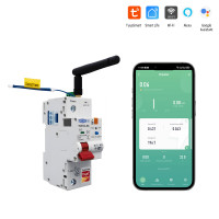 Автоматичний вимикач WIFI+RS485 1P+N 220/230V AC 1-63A V-I-Hz-kW-kWh-℃ з Захистом від короткого замикання OVP UVP OCP від TOMZN за 2065грн (код товару: TOB1S-63-1P )