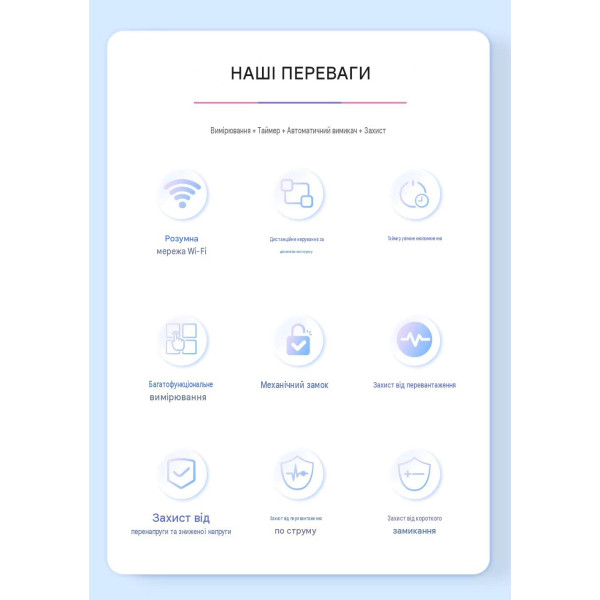 Автоматичний вимикач WIFI+RS485 1P+N 220/230V AC 1-63A V-I-Hz-kW-kWh-℃ з Захистом від короткого замикання OVP UVP OCP від TOMZN за 2065грн (код товару: TOB1S-63-1P )