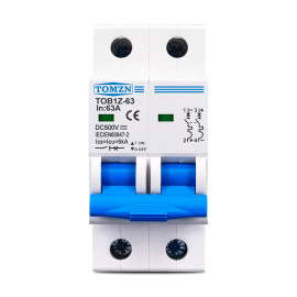 2-полюсний DC модульний автоматичний сонячний міні-вимикач постійного струму на 25 Ампер MCB до 500 Вольт для фотоелектричної системи