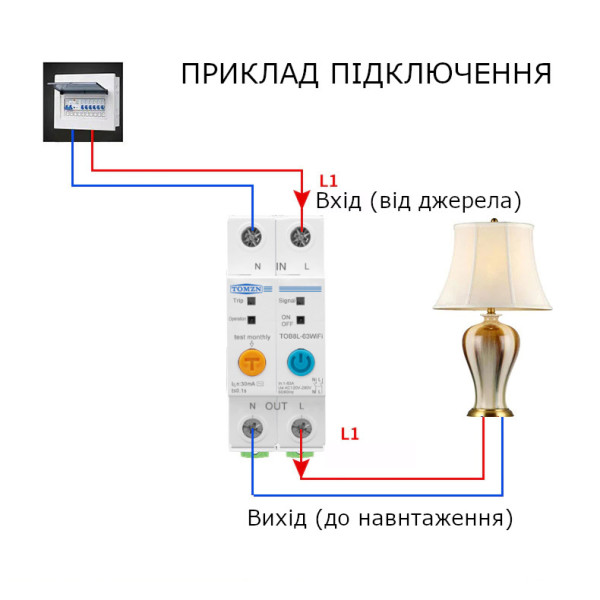 2-полюсний Wi-Fi вимикач з захистом витоків струму (ПЗО) та потужності й напруги на Din рейку, 220В до 63А Ewelink (середовище Sonoff) від TOMZN за 1245грн (код товару: SMT2 )