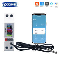 Интелектуальный WiFi выключатель TOMZN TOB9-50LW 1P+N, 12-в-1, 63А, защита от перенапряжения/перегрева, с датчиком температуры от TOMZN