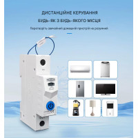 WIFI вимикач-реле з моніторингом напруги і струму на DIN рейку 220В до 63A для Tuya або Smart Life від TOMZN за 565грн (код товару: TOB9-63WIFI )