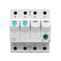Дистанционное WiFi реле отключения 4P 3*220/230V 63A 50/60Гц на DIN-рейке нейтраль коммутируется Ewelink (среда Sonoff) от TOMZN
