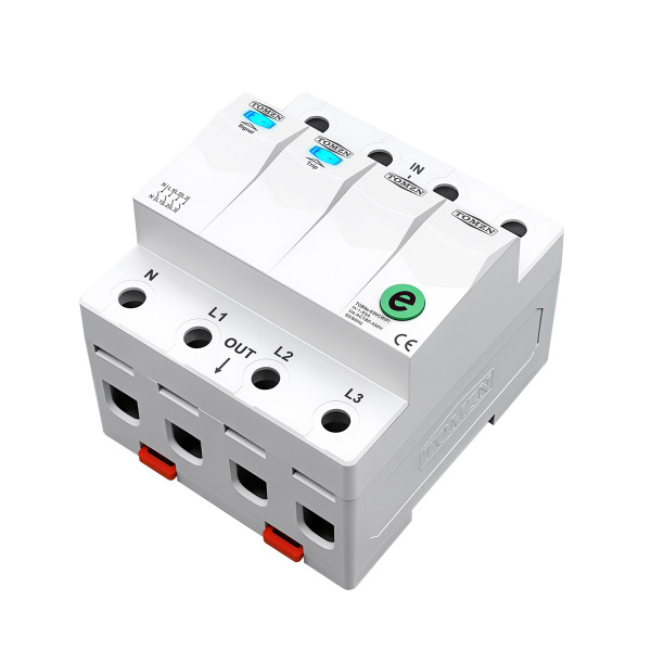 Дистанционное WiFi реле отключения 4P 3*220/230V 63A 50/60Гц на DIN-рейке нейтраль коммутируется Ewelink (среда Sonoff) от TOMZN