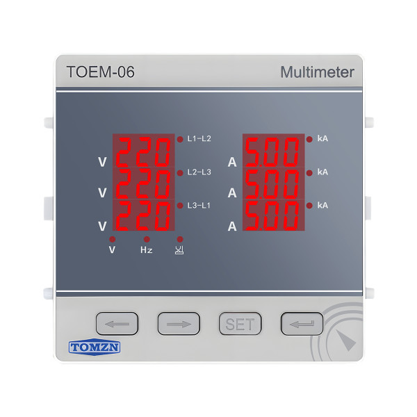 Мультиметр цифровой трехфазный TOMZN TOEM-06 (V-I-Hz, AC 450V, 5A, 3P4L) от TOMZN Мультиметр цифровой трехфазный TOMZN TOEM-06 (V-I-Hz, AC 450V, 5A, 3P4L) от TOMZN