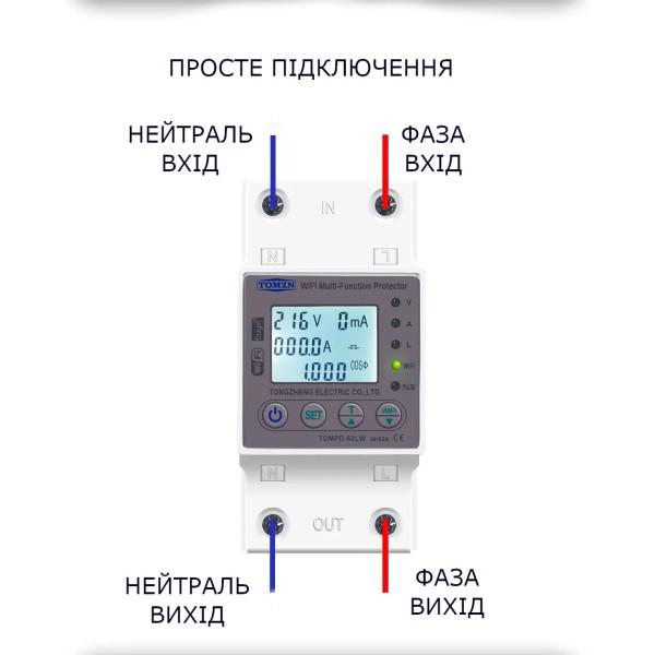 1-но фазний 2-полюсний електролічильник з LCD дисплеєм з підсвітленням та захистом від наднапруги та надструму на 220 Вольт до 63 або 80 Ампер від TOMZN за 745грн (код товару: TOMPD-63L )