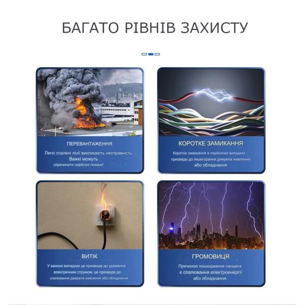 Пристрій захисту від перенапруги і струму з ПЗВ (УЗО ) від 10 мА на DIN рейку 220В до 63А LED дісплеєм та звуковим сповіщенням від TOMZN за 715грн (код товару: TOMPD-63SL )