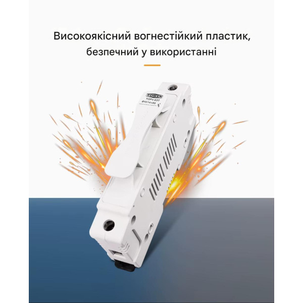Держатель солнечных фотоэлектрических предохранителей постоянного тока до 50 Ампер DC PV 1500В 10x85 та 14x85 мм от TOMZN