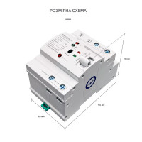 TOQ6-63PV/2P 220/230В 2-х полюсный автомат-переключатель ввода резерва для инвертора солнечных панелей от TOMZN