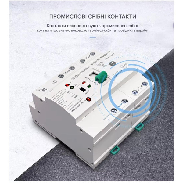 TOQ6-63PV/4P 220/230В 4-х полюсный автомат-переключатель ввода резерва для инвертора солнечных панелей от TOMZN