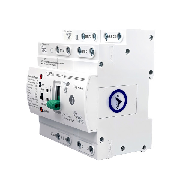 TOQ6-63PV/4P 220/230В 4-х полюсный автомат-переключатель ввода резерва для инвертора солнечных панелей от TOMZN