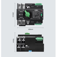 TOQ7-125PV/2P 220/230В 2-х полюсный автомат-переключатель ввода резерва для инвертора солнечных панелей от TOMZN