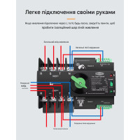 TOQ7-125PV/4P 220/230В 4-х полюсный 3-х фазный автомат переключатель ввода резерва АВР ATS до 125А для инвертора солнечных панелей от TOMZN TOQ7-125PV/4P 220/230В 4-х полюсный 3-х фазный автомат переключатель ввода резерва АВР ATS до 125А для инвертора солнечных панелей от TOMZN