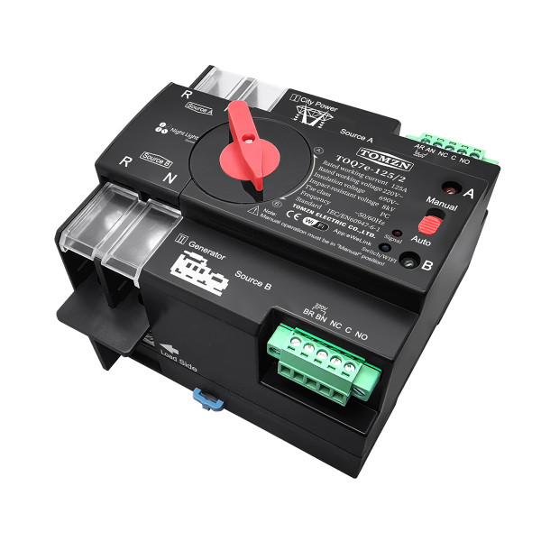Умный Автоматический переключатель резервного питания для генератора АВР TOQ7e WIFI 2P 125A eWeLink (среда Sonoff) от TOMZN