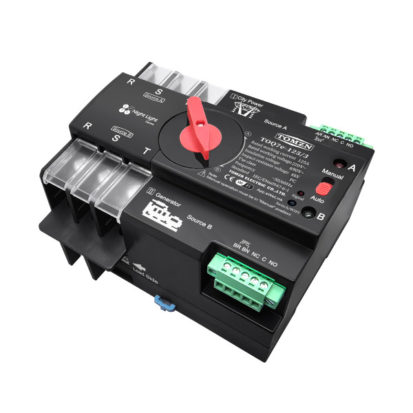 Умный Автоматический переключатель резервного питания для генератора АВР TOQ7e WIFI 3P 125A eWeLink (среда Sonoff) от TOMZN Умный Автоматический переключатель резервного питания для генератора АВР TOQ7e WIFI 3P 125A eWeLink (среда Sonoff) от TOMZN