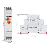 Электронное реле времени TORT7-A1 (16A) на DIN-рейку с задержкой включения со встроенным аккумулятором от TOMZN
