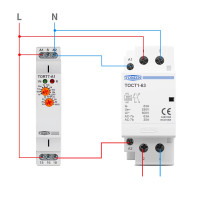Электронное реле времени TORT7-A1 (16A) на DIN-рейку с задержкой включения со встроенным аккумулятором от TOMZN
