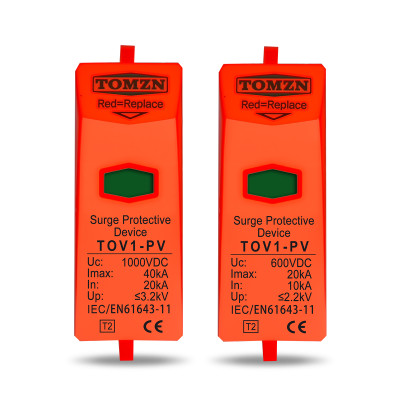 Сменный картридж для TOV1-PV УЗИП Разрядник защиты от импульсного перенапряжения постоянного тока DC SPD 500V 600V 800V 1000V 20KA~40KA