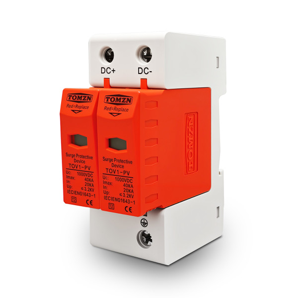 УЗИП Разрядник защиты от импульсного перенапряжения постоянного тока DC SPD 500V 600V 800V 1000V 20KA~40KA от TOMZN УЗИП Разрядник защиты от импульсного перенапряжения постоянного тока DC SPD 500V 600V 800V 1000V 20KA~40KA от TOMZN