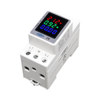 Счетчик потребляемой мощности, с мониторингом тока и напряжения на DIN рейке 5 в 1 220/230В до 100А с цветным экраном от TOMZN Счетчик потребляемой мощности, с мониторингом тока и напряжения на DIN рейке 5 в 1 220/230В до 100А с цветным экраном от TOMZN