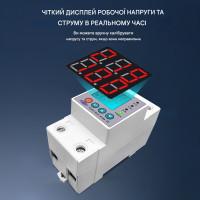 Устройство защиты от перенапряжения и тока на DIN рейку 220В до 100А с LED дисплеем от TOMZN