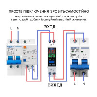 Устройство защиты от перенапряжений и токов ультратонкое 18ММ на 220/230 В до 40 Ампер. от TOMZN