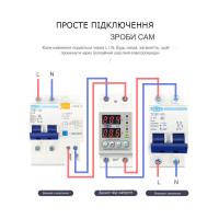 Устройство защиты от перенапряжения и тока на DIN рейку 220В до 40А 60A или 80A с LED дисплеем от TOMZN