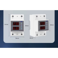 Реле напряжения и тока TOVPD1-63B (63A) с регулировкой и дисплеем на DIN-рейку от TOMZN