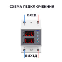 Реле напряжения и тока TOVPD1-63B (63A) с регулировкой и дисплеем на DIN-рейку от TOMZN