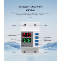 Реле напряжения и тока TOVPD1-63DK 63А (2-полюсное: разрыв Фазы и Нуля L+N) от TOMZN