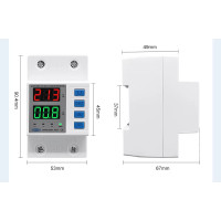 Реле напряжения и тока TOVPD1-63DK 63А (2-полюсное: разрыв Фазы и Нуля L+N) от TOMZN