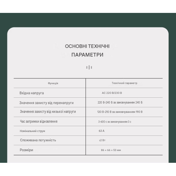 Реле барьер защиты от перенапряжений и токов 1P+N AC220/230В до 63A три экрана OVP UVP OCP от TOMZN