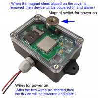 GABP GSM контролер автономной сигнализации по SMS и звонку с датчиком магнитом или проводом от WAFER